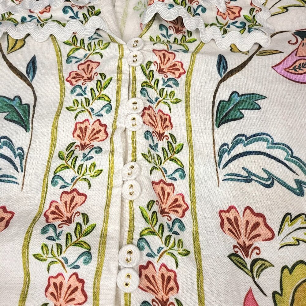 FARM Rio Floral Embroidered Jumpsuit - White and Pink - Picture 2 of 9